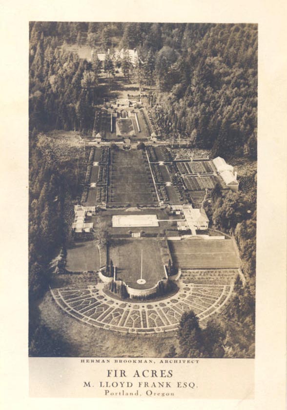 Athletic fields on the original estate of M. Lloyd Frank, "Fir Acres."