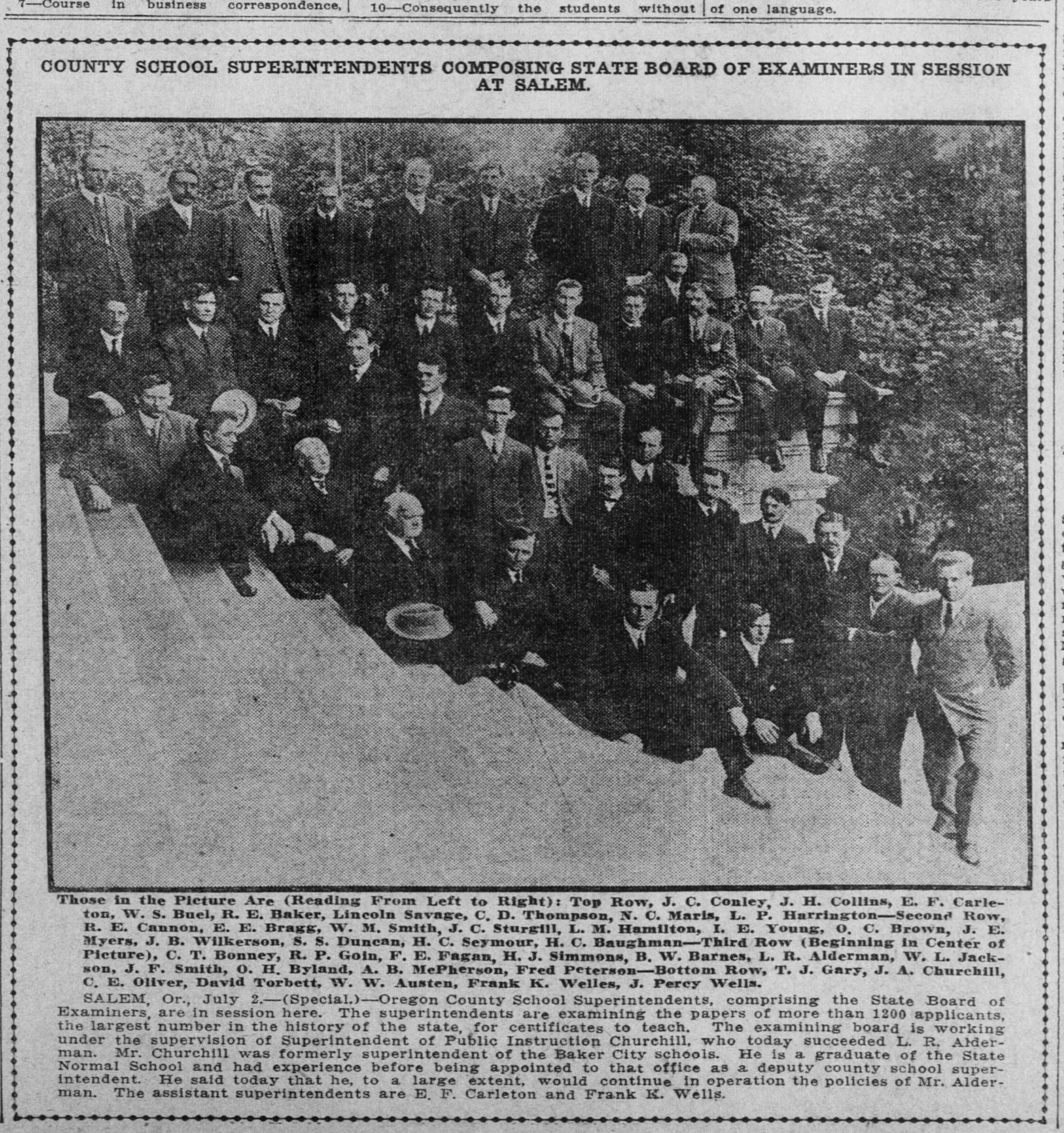 Lincoln Savage stands in back row, 6th from left.
