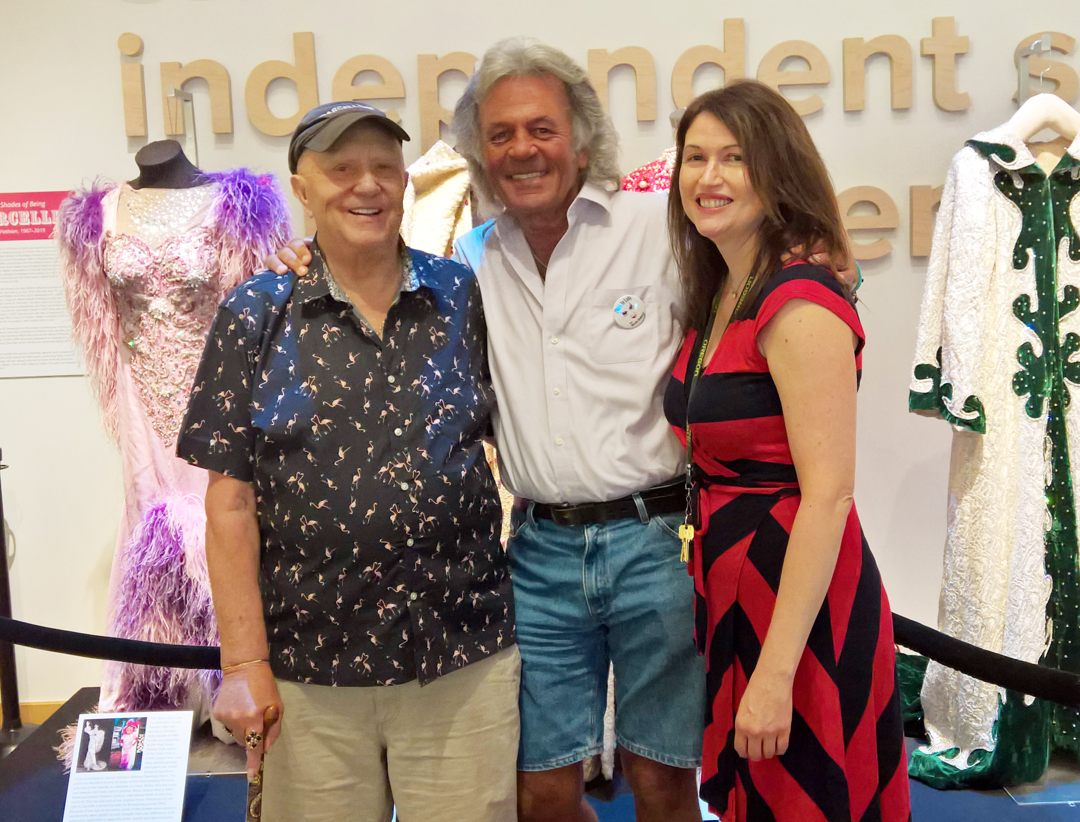 At the opening of the OHS exhibit, "The Many Shades of Being Darcelle."