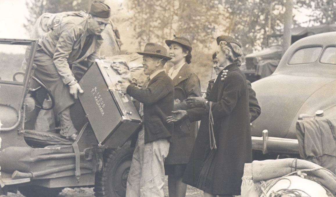 Nikkei were evacuated and incarcerated in Portland's Pacific International Livestock and Exposition Center, which became the Assembly Center.