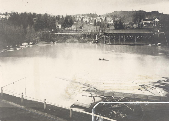 Old Ballparks - Multnomah Stadium, reconfigured in 1956 as the home of the  PCL Portland Beavers. Vaughn Street had been deemed unsuitable for play, so  the Bevos (and the legendary groundskeeper Rocky