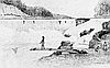 Indians Fish at Willamette Falls, 1841.