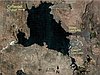 Satellite view of Jordan Craters lava field and main vent area at Coffeepot Crater.