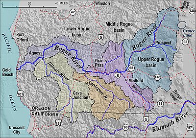 Rogue River Oregon Map Rogue River